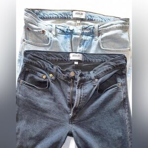 Agolde Women’s Denim Jeans — Light Wash & Black lot of 2
